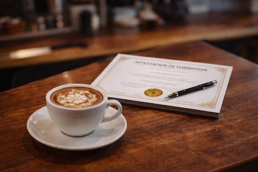 attestation de formation barman